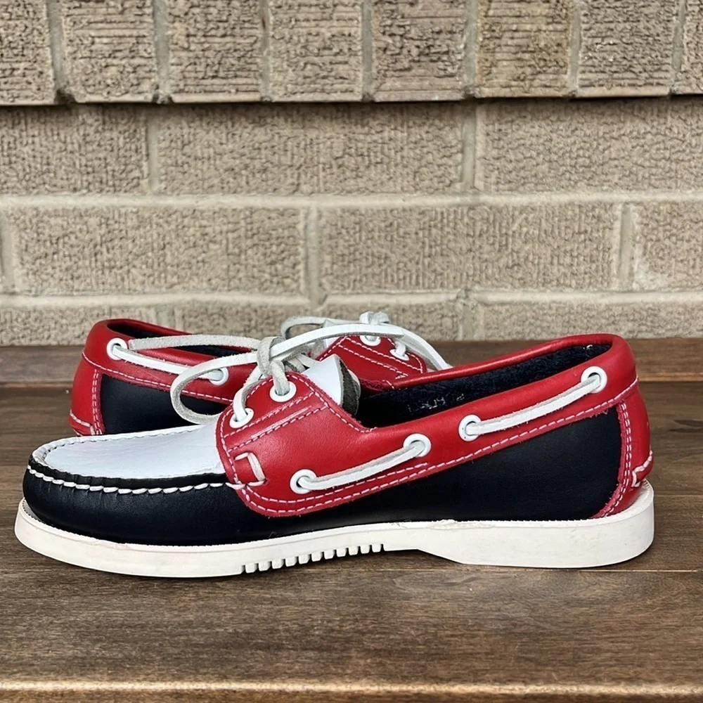 NWOT Paraboot x Dooney & Bourke Marine Loafers Red White Navy – Youth 4/5